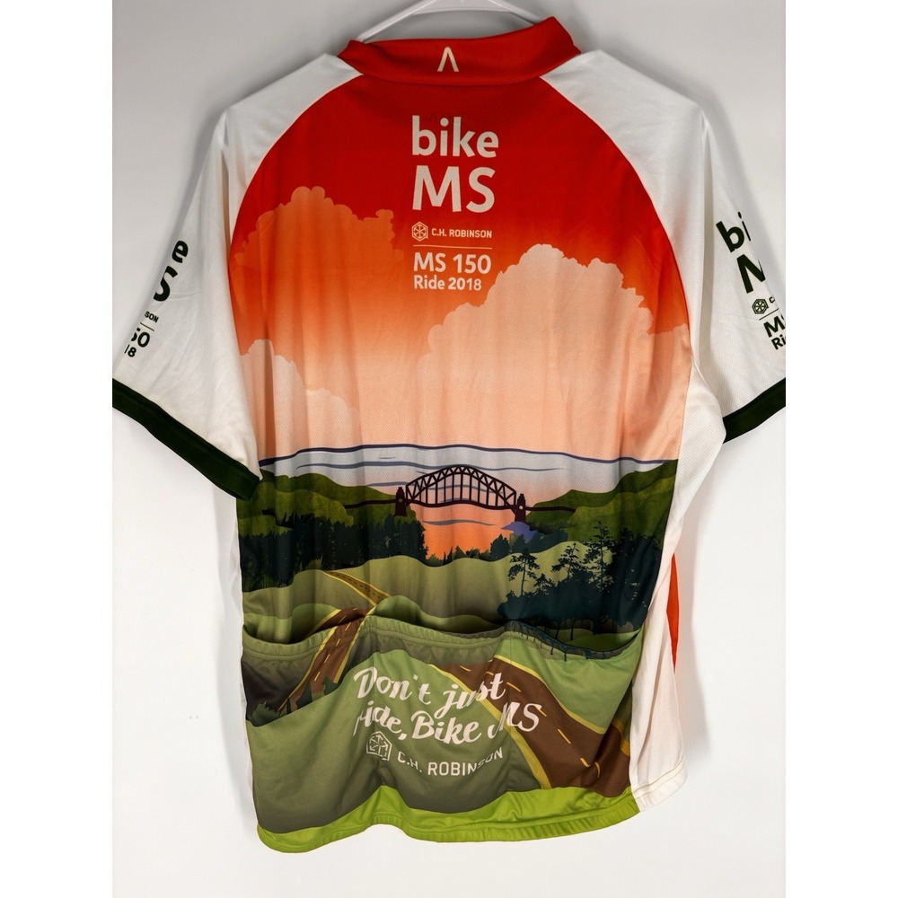 NWT Primal Mens 2XL Sport Cut Cycling Jersey Full Zip MS 150 Minnesota 2018